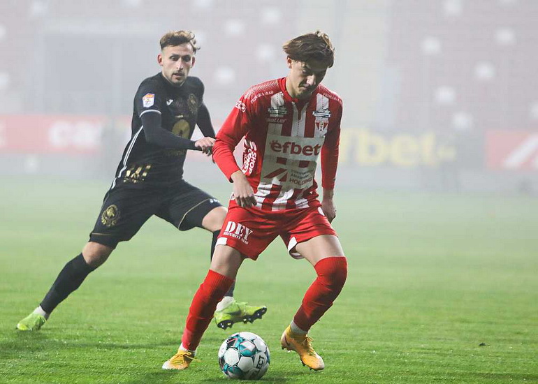Alexandru Oroian in action during Romania Super Liga: FC