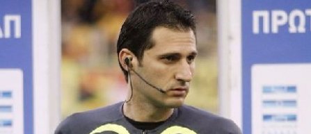 Brigada de arbitri din Grecia la meciul NK Domzale - Astra Giurgiu