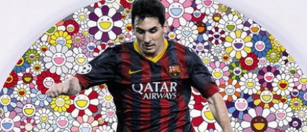 Un tablou al fotbalistului Lionel Messi, realizat de Murakami, la licitatie la Sotheby's (video)