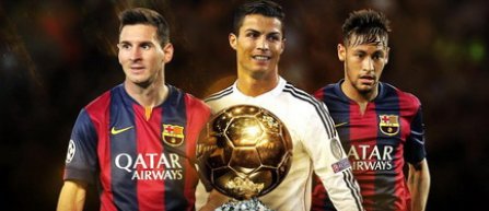 Lionel Messi, Cristiano Ronaldo si Neymar, cei trei finalisti la Balonul de Aur 2015