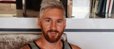 Lionel Messi si-a schimbat look-ul si si-a vopsit parul blond