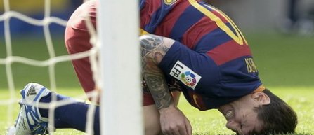 Lionel Messi, accidentat la coapsa dreapta, nu va juca in meciul cu Athletic Bilbao din Cupa Spaniei