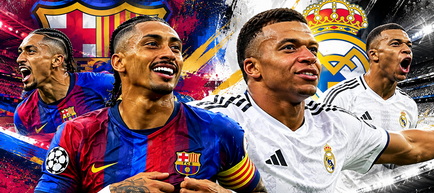 Mbappé marchează pe bandă, Raphinha îi răspunde! Duel spectaculos între Real Madrid și Barcelona