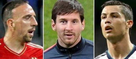 Cristiano Ronaldo, Lionel Messi si Franck Ribery, finalistii pentru Balonul de Aur