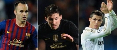 Iniesta, alaturi de Messi si Ronaldo, printre finalistii pentru Balonul de Aur