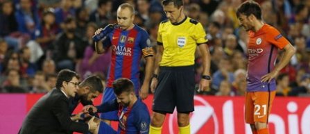 Pique, absent trei saptamani, Alba doua, dupa accidentarile din partida cu Manchester City