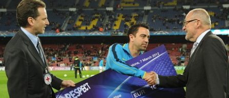 Xavi Hernandez va dona Crucii Rosii un cec de 100.000 euro primit din partea UEFA