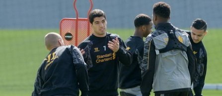 Luis Suarez a fost reprimit la antrenamentele echipei Liverpool