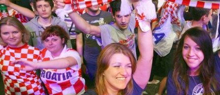 Euro 2012: Croatii au sarbatorit la Zagreb victoria cu Irlanda