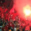 Fumigene in tribune și petarde pe teren, dupa meciul Spania - Turcia (3-0)