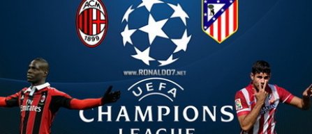 Champions League: Milan-Atletico, una din confruntarile echilibrate din optimi