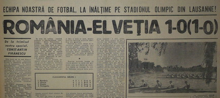 Remember: 14 mai 1969, Elveţia - România 0-1