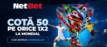 Cota 50 la orice pariu 1X2 pe Mondial