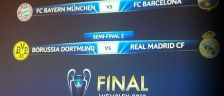 Bayern Munchen - FC Barcelona si Borussia Dortmund - Real Madrid, in semifinalele Ligii Campionilor