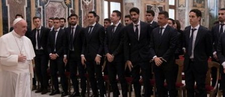 Jucatorii lui Villarreal, primiti de Papa Francisc inaintea meciului cu AS Roma