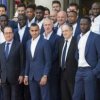 "Les Bleus" au luat masa cu presedintele Francois Hollande